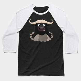 Funny running water buffalo cartoon Baseball T-Shirt